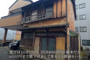 徳島・秋田町にある、女郎屋と呼ばれる裏風俗店が並ぶ風俗街「パンパン通り」を散歩する動画