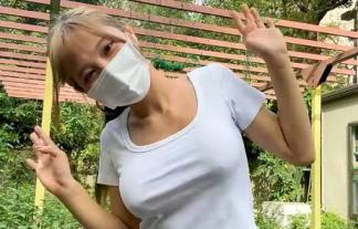 女性Youtuberさん、ノーブラ散歩で乳首が透けてビンビンｗｗｗｗｗ（※画像あり）