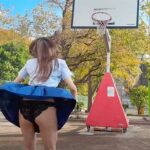 ノーブラ＆制服コスでバスケ対決をするエロ系Youtuber【🍒私立さくらんぼ学園🍒】