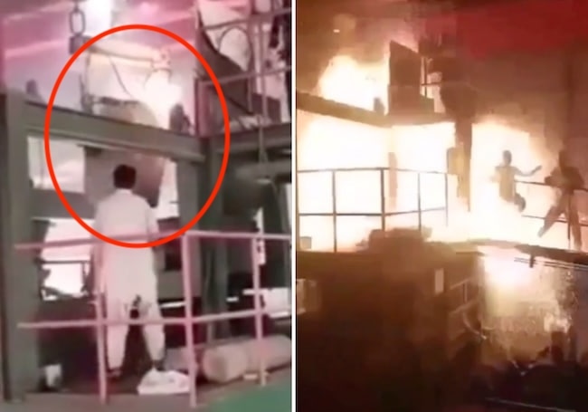 【衝撃映像】 工場でこのバケツ（1000℃の溶鉄）がこぼれ全員が死亡する動画、ヤバい