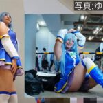 【汗だく】2024夏コミ(C104）にアクア(このすば)のコスプレで参加した女性筋肉系Youtuber【のらフィットネス】