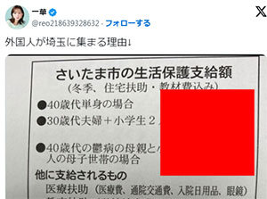 【話題】 外国人が埼玉に集まる理由と投稿された内容に日本国民に衝撃「誤情報だよな？」