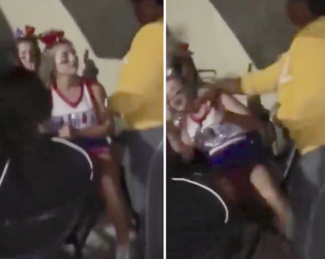 【衝撃映像】 いじめっ子黒人JK（100kg）VS 白人チアリーダー、コッチの公開処刑で終わる