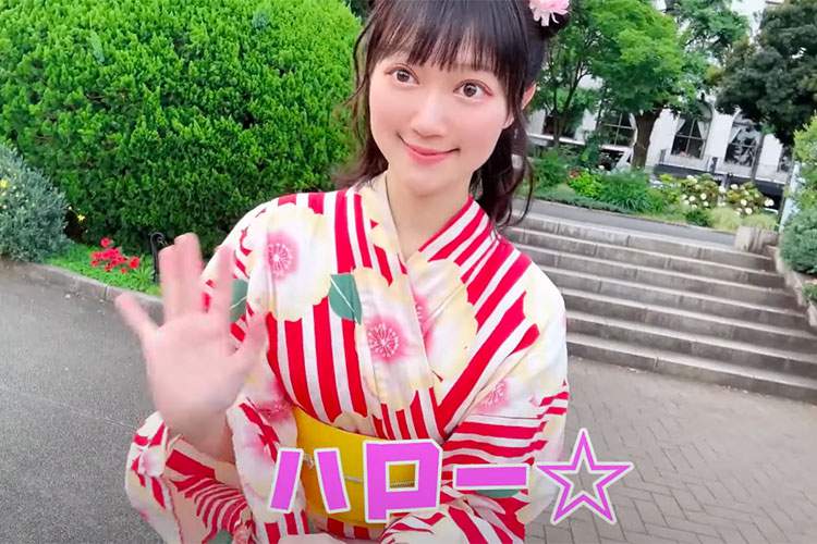 ノーブラノーパン浴衣姿でオシッコ我慢しながら花火大会にやってきたらしいYoutuber【ここぱいちゃんねる】