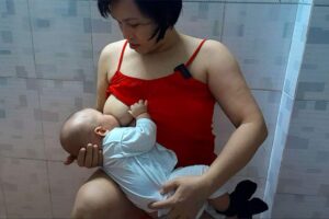 ムッチムチベトナム熟女による生々しい授乳動画