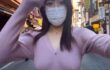 乳首モロ浮きノーブラニット姿で新宿歌舞伎町をお散歩するエロ系Youtuber【なつみかん🍊【女子大生の休日】】